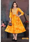 Jlf Aarna V1 Embroidery Rayon Anarkali Long Kurtis Catalog
